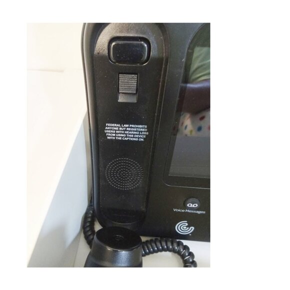 Caption Call Phone 78T Black Hearing Impaired Touch Screen Ethernet Tested - Picture 6 of 16